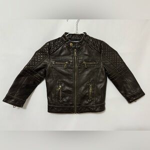 Lika Rulla boys motorcycle jacket faux leather Black 
2T-3T Toddler Moto